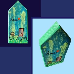 Upcycled Art Small Home Wall Hanging